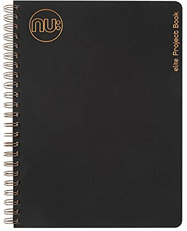 NU A5-Projektbuch, Spiralbindung, 160 Seiten, liniert, cremefarbenes Papier, Schreibwaren-Notizbuch, recycelt, FSC-zertifiziert, stilvoll und langlebig, Kraft-Serie