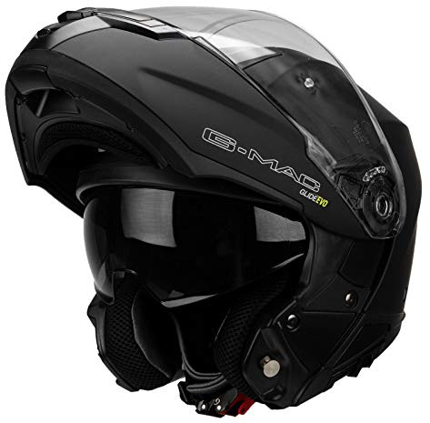 G-MAC Glide Evo Double Visor Modular Flip Up Front Motorcycle Motorbike Helmet ECE 2205 Approved