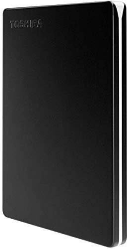 Toshiba Canvio Slim 2TB Portable External Hard Drive USB 3.0, Black - HDTD320XK3EA