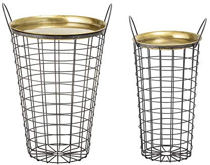 Bloomingville Serviertisch Kaia, messingfarben, Eisen, 2er Set