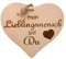 DEKOFANT Schilder mit Sprüchen Holz Herz 24 x 24 cm „ … mein Lieblingsmensch bist Du „ Geschenk mit Spruch