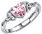 ChicSilver Mädchen Ring Silber 925 Verstellbar Ring Frauen Gebursstein Ring 925 Silber Damen Keltischer Knot Silberring mit Zirkonia Herz Ring mit Stein Fingerring Trauringe Schmuck für Muttertag