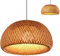 Vintage Natural Bamboo Weaving Kronleuchter Hängelampe Handmade Bambus Rattan Wicker Deckenleuchte Verstellbare Federung E27 Restaurant Bar Hotel Schlafzimmer Wohnzimmer Deckenleuchter,Messing,45cm