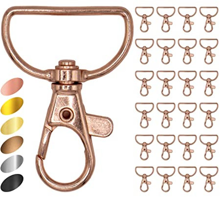 EkoDeko 25er Pack RoséGold Schlüsselanhänger Karabiner Makramee Zubehör