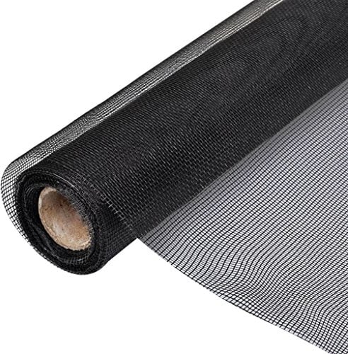 Susany Maschendrahtzaun Fiberglas Mesh-Rolle Insektenschutzgitter Tür/Fenster für Vogel-, Kaninchen- oder Hühnerkäfigen 100 x 500 cm schwarz