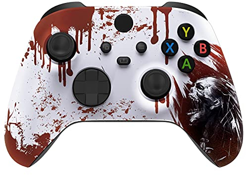eXtremeRate Cover Controller per Xbox Series X S Joystick,Custodia Copertura Scocca Frontale Shell DIY Ricambio per Xbox Series X S Joypad Model 1914-Zombie