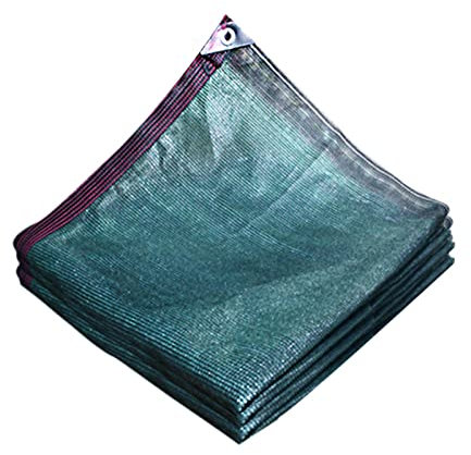 kufu01 Wasserdurchlässiges 95% UV-Beständiges Schattierungsnetz,Sonnenschutznetz mit Seil,Garten Schattennetz Sichtschutznetz Schattiernetz,für Gewächshaus,Zwinger,Dunkelgrün (5x6m/16x20ft)
