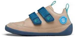 Affenzahn Barfußschuh Leder Buddy mit Klettverschluss, weich, rutschfest, für Jungen und Mädchen in Größe 21-32 Oktopus - Taupe
