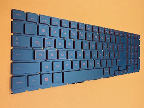 T-ProTek DEUTSCHE-Tastatur Keyboard Beleuchtung kompatibel für HP Omen 15-dc1020ng (7DT48EA)
