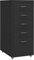 vidaXL Armario Archivador Móvil Documentos Oficina Despacho Archivos Estudio Almacenamiento Muebles Estante Decoración Metal Negro 28x41x69 cm