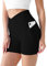 Desol Radlerhose Damen mit Taschen V Cross High Waist Shorts Bauch Kontrolle Kurze Sporthose Damen Sport Shorts für Yoga Laufen