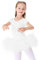 Bezioner Kinder Ballettkleidung Tütü Ballettkleid Mädchen Baumwolle Balletttrikot Kurzarm Ballettanzug Tanzbody mit Rock Weiß Kurze Ärmel 140