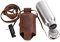 Black Forest Fox HOLLY Holster Getränkehalter Bottlebag Halfter 2.0 aus Leder Bierholster mit Schulterriemen (Set Vintage Brown) Thermoflasche