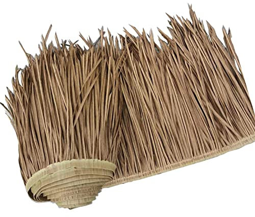 Simulation Strohdach Dach Gras Künstliche Mexikanische Palme Strohläufer,Wetterfest,Also 10 Jahre Lebensdauer,Strohdach für Tiki Bar,Garten,Terrasse,Pavillons,Wanddekoration (Größe: 1 M,Farbe: Palm)