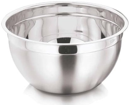 Tredoni Bol Mélangeur Profond Professionnel en Acier Inoxydable de 30cm, Bol de Cuisson/Pâtisserie Multi-Usages en Inox Antirouille (30 cm // 8,3 litres)