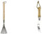 Kent & Stowe Handbesen lang – Fächerbesen aus Edelstahl zur Entfernung von Laub, Länge: 62,5 cm & Hand Wurzelstecher – Unkrautstecher aus Edelstahl für Gras- und Erdflächen, Länge: 30 cm