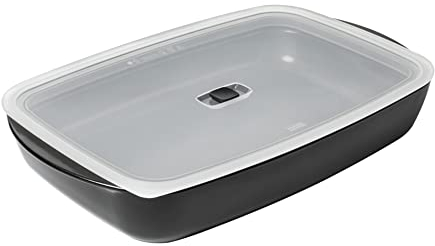 KUHN RIKON Easy Oven Dish Glass Coated with Lid Small 0.8 L Glass