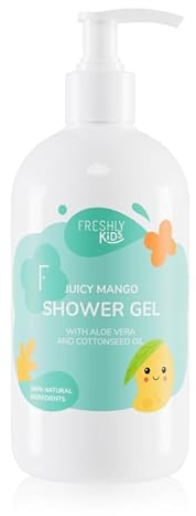 Freshly Cosmetics Gel de baño nutritivo para bebés y niños, Juicy Mango Shower Gel. 400 ml