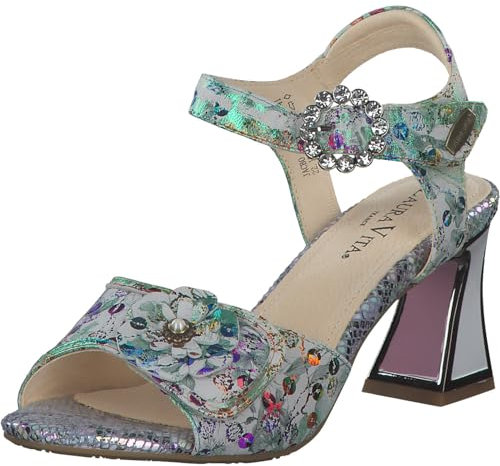 LAURA VITA Sandales Mode Femme Jacbo 11, Pointure:37 EU, La Couleur:Blanc