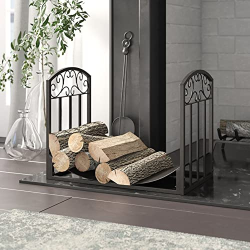 Robustes Kaminholzregal, für den Innen- und Außenbereich, Holzregal, massiver Stahl, Kaminholzregal, Holzregal, 45,7 cm hoch, Traglast bis zu 68 kg