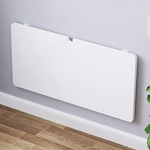 CHEMYO Wandmontierter Klapptisch, Klappbarer, schwebender Küchen-Café-Esstisch mit Regalen, Computertisch zum Aufhängen im Home-Office-Schlafzimmer, Bücherregal aus Holz, Lerntische, Schwarz(70x60c