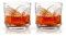 Viski Beau Lowball Glasses Set of 2 - Crystal Drinking Glasses for Whiskey, Scotch & Bourbon - Art Deco Cocktail Glasses Arch Design 11oz