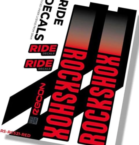 Ride Decals RockShox Recon Silver Boost MY21 (Model Year 2023) - Red Matte