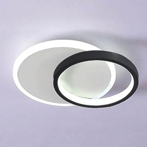 LIGKIN LED Deckenleuchte, 24W Moderne Deckenlampe 6000K Weißes Licht LED-Deckenlampe Innenleuchte Runde Deckenleuchte für Schlafzimmer Flur Wohnzimmer Treppe Büro