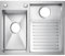 Fregaderos De Lavandería/lavadero Fregaderos De Baño De Acero Inoxidable SUS 304 Balcón De Lavandería Fregadero De Lavandería Para El Hogar Lavabo Con Tabla De Lavar ( Color : Silver-Right , S : 60x48