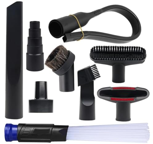 Povxlum Accessori per Accessori per Aspirapolvere Domestico - Adattatore per Tubo Aspirapolvere da 2 1/2 Pollici Un 1 1/4 Pollici, Bocchetta Flessibile per Fessure