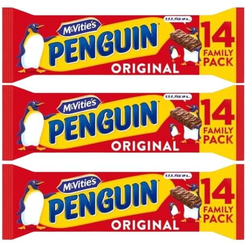 Snack Bar Bundle With Penguin Milk Chocolate 14 Bars Per Pack (3 Pack)
