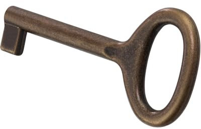 Gedotec Serratura per mobili brunita | 1 pezzo | Barbuta in metallo | PAGANINI | Ricambio decorativo antico | 35 mm | Accessorio universale per serratura Euro
