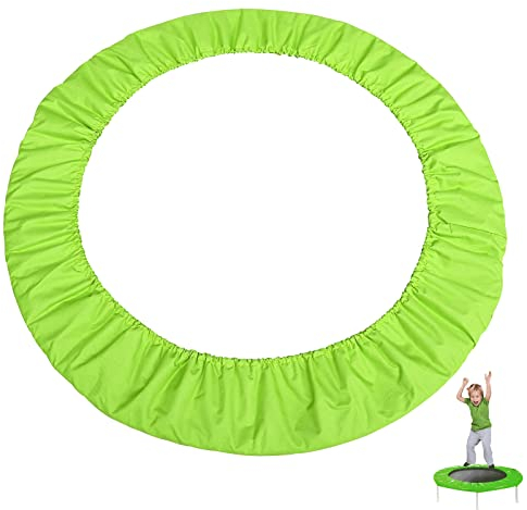 Trampolin Randabdeckung 96-120cm, Indoor Erwachsene Kinder Fitness Trampolin Umrandung, 800D Reißfest Oxford-Tuch Federabdeckung, 100% UV-beständig Trampolin Zubehör Ersatzteile,Grün,96cm(38inch)