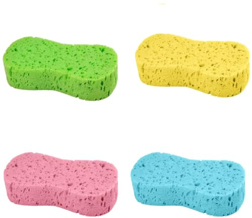 4 Pièces Éponges de Voiture, Éponge de Nettoyage de Voiture, Éponge Grand Lavage, Éponges pour Le Nettoyage, Éponges de Absorbantespour Le Nettoyage de La Cuisine (Aléatoire)