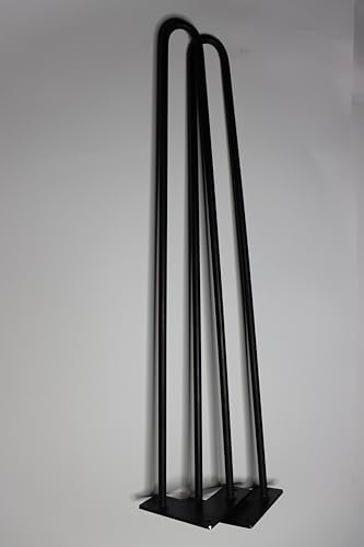 Jambe de poil en acier, acier noir, tige en acier, pied de table, jambe de postiche (hauteur 85cm)