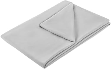 Gewichtsdeckenbezug, 48 x 72 cm, Hellgrau, abnehmbarer Bezug für gewichtete Decken, 8 Bänder