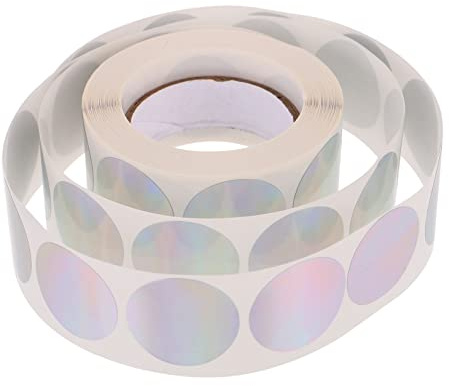 STOBOK Selbstklebende Blanko-etiketten Runde Sticker Aus Silberfarbigem Papier Tanning Sticker Ohne Muster Holiday Roll Für Scrapbooking Einfach Abziehbar Und Aufzukleben