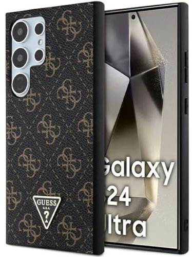 Guess GUHCS24LPG4GPK Hülle für S24 Ultra S928 Schwarz hardcase 4G Triangle