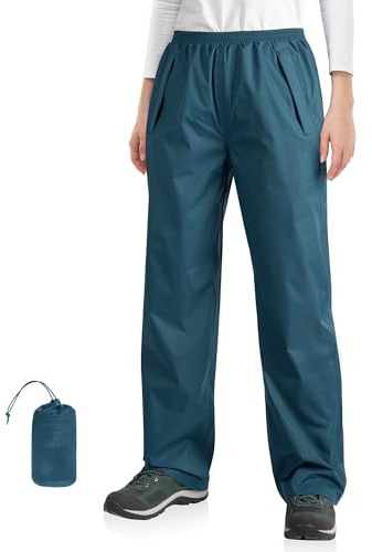 33,000ft Pantalon de pluie pour femme - Imperméable - Réfléchissant - Coupe-vent - Pour l'extérieur, la randonnée, le cyclisme, la marche, le golf