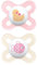 MAM Original Start Beruhigungssauger 0-2 Monate (2er-Set) MAM Schnuller 0-2 Monate mit kiefergerechtem Sauger aus Kautschuk, 2er Set Babyzubehör mit Sterilisator-Schnullerhalter, pink/neutral