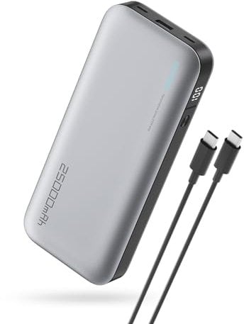 CUKTECH Batterie Externe 210W 25000 mAh Portable Charger Ordinateur Portable, Double Port USB C 100W et USB A Charge Rapide PD3.0 pour MacBook Pro/Air, iPhone 15/14, Galaxy S24, AirPods, etc