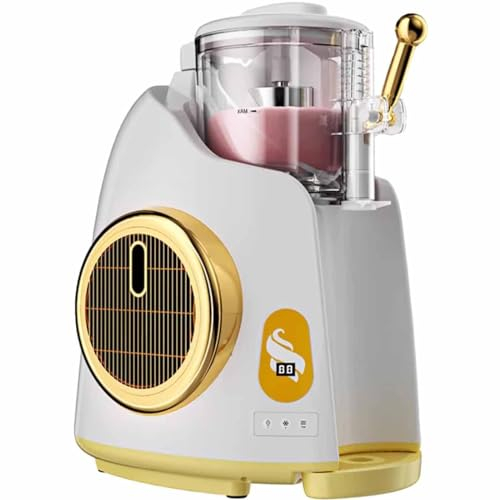 Built-In Compressor, Frozen Yogurt Maker, Electric Ice Cream Maker, Countertop Soft Serve Machine, For Cafe Snack Bar,Yellow