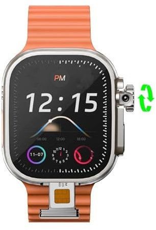 2024 New DW99 S9 Ultra Smart Watch 49mm 4G/5G LTE Android System 180° 800W Camera WIFI GPS Smartwatch Men NFC G00gle Play Store (2+16GB)
