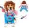 Halloween Kostüme für Hunde Killer Größe l, SilverChry Hundekostüm Halloween, Hundekostüm, Hundekostüm Chucky Puppe Cosplay für Halloween Haustier Cosplay Party, Haustier Cosplay Party Anzug (S)
