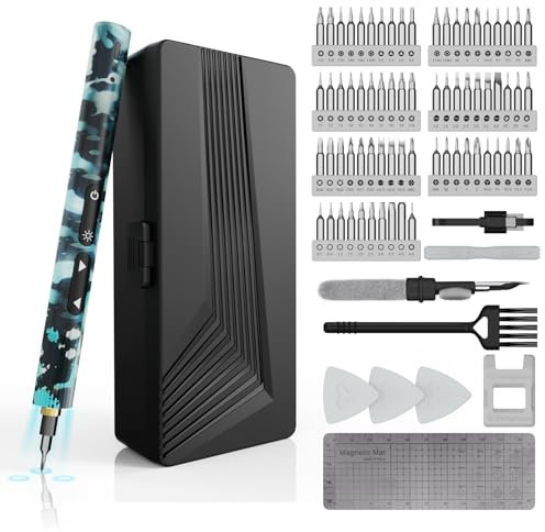 Mini Cacciavite Elettrico, Set di Cacciaviti Elettrici di Magnetiche con Luci LED, Ricarica USB, Kit di Riparazione, Set Cacciaviti Precisione per Telefoni, Orologi, PC