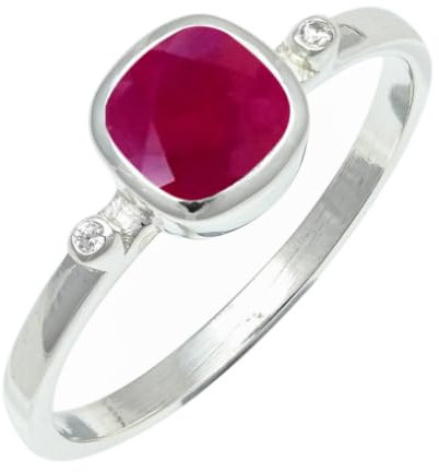 Rubin im Labor gezüchtet Edelstein Band Ring 925 Sterling Silber Ring Männer & Frauen Band Ring Alle Größen Band Ring Handgefertigt TSR1245AM_21 (67 (21.3))