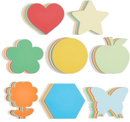 SOFPLATE 72 Stück 8 Stile Schmetterlings Bastelpapier Ausgeschnitten Blumen Papierausschnitte Bunt Blanko Rund Herz Stern Äpfel Sechseckig Pinnwand Gestanzt Für Schule Klassenzimmer Pinnwand DIY Baste