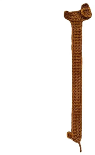 Dackel Lesezeichen, Baumwolle Hund Lesezeichen Kreative Handgemachte Dackel Gestricktes Lesezeichen Tier Häkeln Buchmarker Für Lehrer Studenten, 27x7x0.5cm
