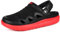 Zuecos Unisex Hombres Mujeres Zapatillas de Playa Sandalias Piscina Vernano Respirable Malla Antideslizante Ligero Casual Pantuflas,Blanco Rojo,40 EU