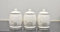 Deenz Set Of 3 Ceramic Tea Coffee & Sugar White Storage Jars Shabby Chic Heart Design Lid Home Decor